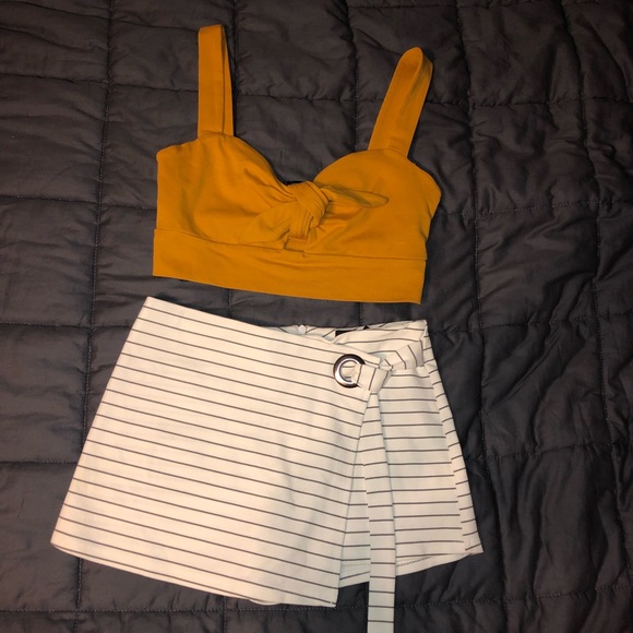 Forever 21 Pants - Forever 21 | Striped shorts w/ skirt